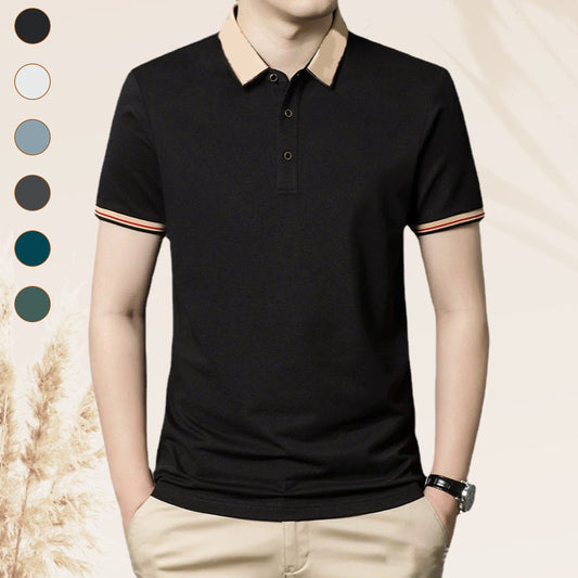 Men's Business Casual Short-Sleeve Collared Shirt
