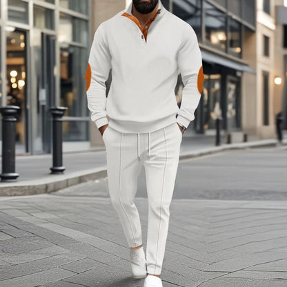 🎁 Hot Sale 50% OFF 🔥Men's Knit Half-Zip Casual Sweatshirt & Pants Set