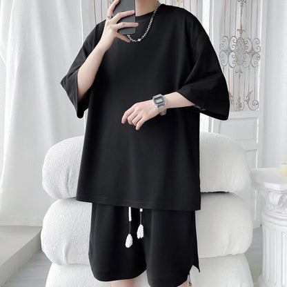 Men’s Casual Short Sleeve Tee & Shorts Set