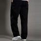 Casual trousers with straight legs and elastic waistband for men