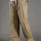 Casual trousers with straight legs and elastic waistband for men