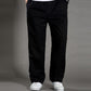 Casual trousers with straight legs and elastic waistband for men
