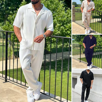 ⏳2025 Hot Sale 53% OFF🔥Fashion Casual Two-Piece Sports Set for Men【Loose fit, suitable for all occasions】