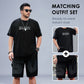 Men's Breathable Top & Shorts 2-Piece Set