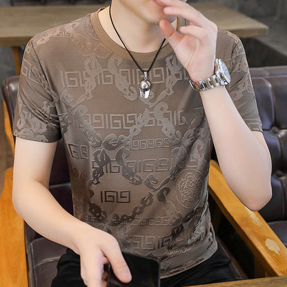 Men's Summer Print Short-Sleeve Top