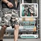 Plus Size Camouflage Midi Shorts