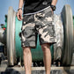Plus Size Camouflage Midi Shorts