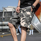 Plus Size Camouflage Midi Shorts