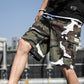 Plus Size Camouflage Midi Shorts