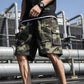 Plus Size Camouflage Midi Shorts