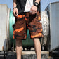 Plus Size Camouflage Midi Shorts