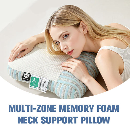 Multi-Zone Memory Foam Neck Support Pillow