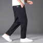 Men’s Casual Solid Loose Pants with Pockets