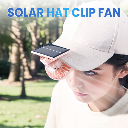 3-Speed Solar Hat Clip Fan