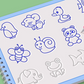 8-Theme Cartoon Tracing Groove Drawing Book