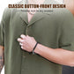 Men's Casual Loose Fit Solid Color Shirt