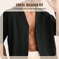 Men's Casual Loose Fit Solid Color Shirt