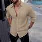 Men's Button Down Long Sleeve Linen Shirts
