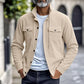 Men's Corduroy Button-Down Long Sleeve Jacket