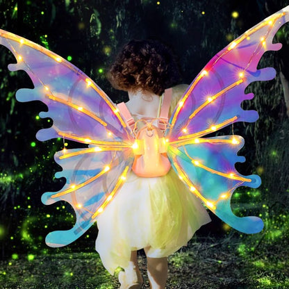 Rechargeable Electric Fairy Wings with LED Lights & Music