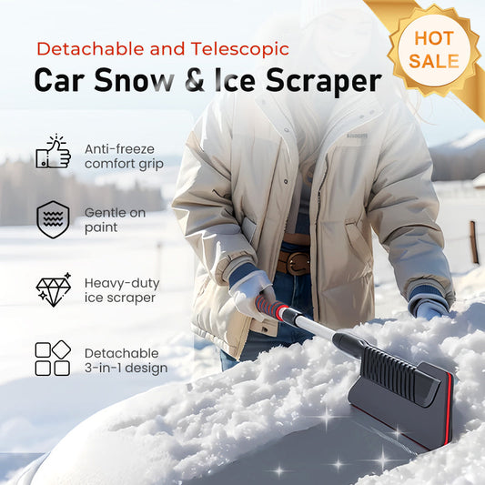 🥳Christmas Special Offer🔥Detachable Telescopic Car Snow & Ice Scraper