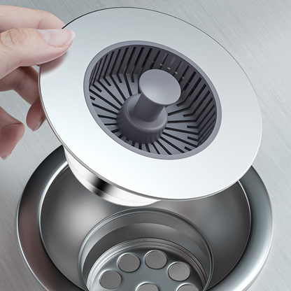 Pop-Up Sink Drain Stopper with Strainer