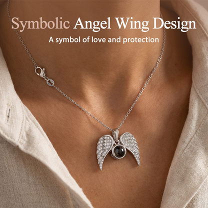 Convertible Heart Wing Photo Projection Necklace