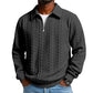 Men's Casual Half-Zip Cable-Knit Sweater