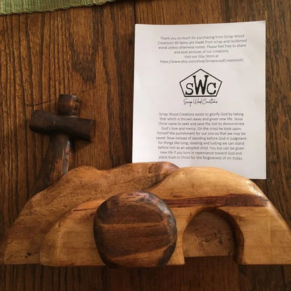 ✝️The Empty Tomb Easter Scene and Cross