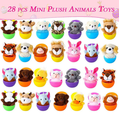 Pre-Filled Easter Eggs with Plush Animal Toys