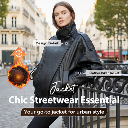 Cool Faux Leather Biker Jacket