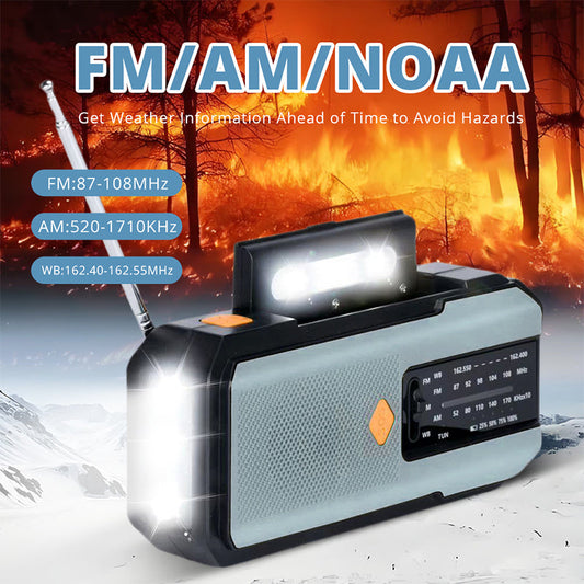 🔆Solar Hand-Crank Emergency Weather Radio📻