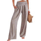 Women's High-Waist Gingham Wide-Leg Pants