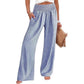 Women's High-Waist Gingham Wide-Leg Pants