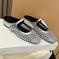 Women's Woven Square-Toe Mary Jane Mules