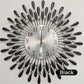 Non-Ticking Quiet Metal Wall Clock for Living Room