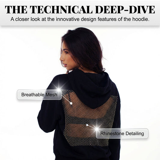 Women's Oversized Hoodie with Unique Mesh Back