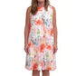 Women’s Sleeveless Floral Print Pleated Dress