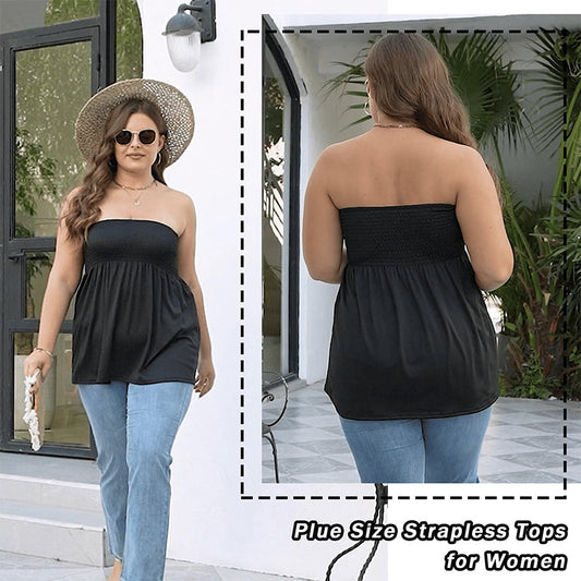 Women’s Sexy Ruched Strapless Top