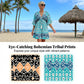 Women's Casual Flowy Bohemian V-Neck Dress