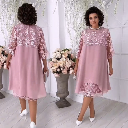 Sheer Breeze Layered Lace Dress
