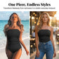 Women's Strapless Ruched One-Piece Swimsuit
