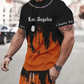 Men's Graphic Print T-Shirt and Shorts Set