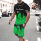 Men's Graphic Print T-Shirt and Shorts Set
