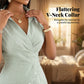 Elegant Collared Tie-Waist Shirt Blouse