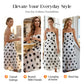 🏖️Summer cool-down deal: 50% OFF!!💕Elegant Strapless Polka Dot Tiered Dress