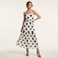 🏖️Summer cool-down deal: 50% OFF!!💕Elegant Strapless Polka Dot Tiered Dress