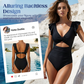 Sexy Ruffled V-Neck One-Piece Swimsuit