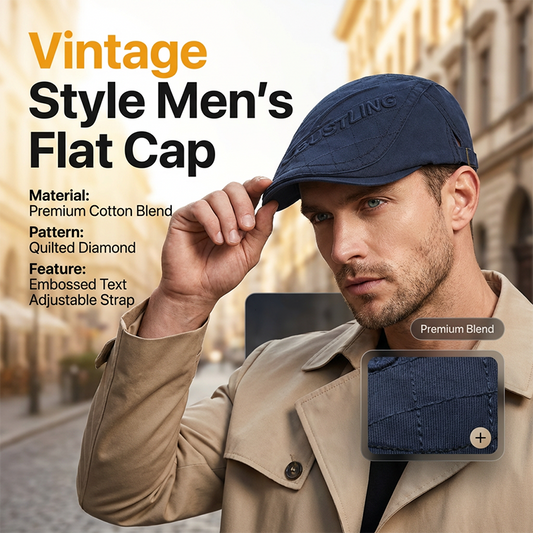 🧢 50% OFF NOW! 🌬️Breathable flat cap – mesh fabric, adjustable strap (55–60 cm) & built-in sweatband 🧢💨