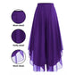 Women's asymmetrical chiffon pants with wide leg